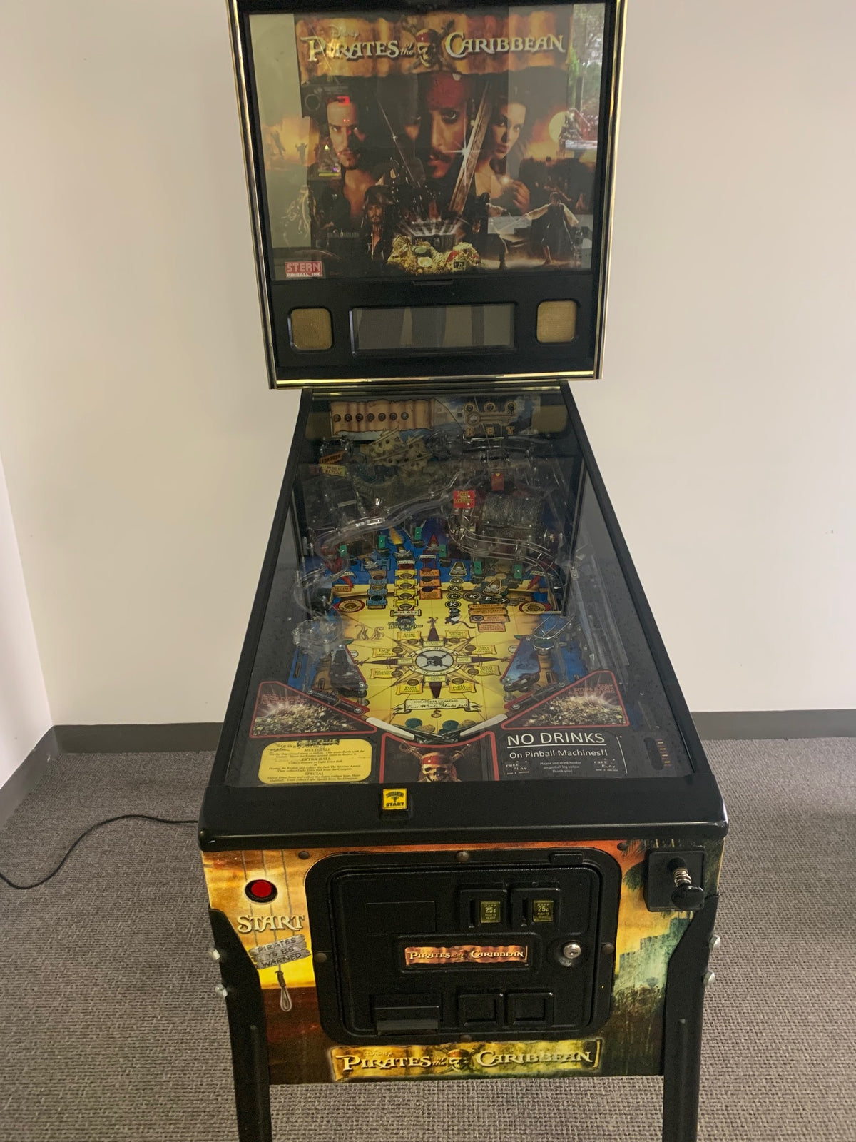 Pirates of the Caribbean Pinball Machine - Used