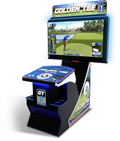 Golden Tee PGA Tour 2026 Home Deluxe Edition with stand